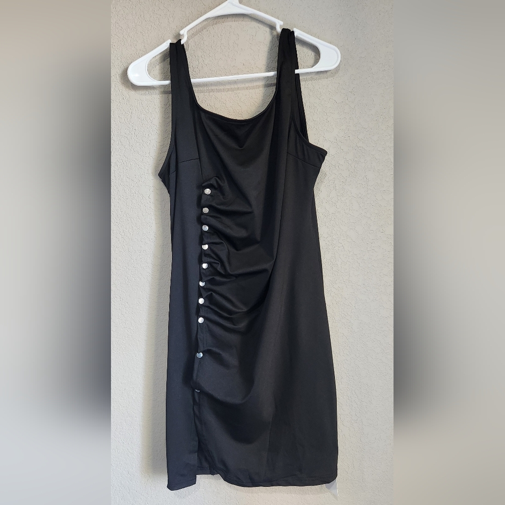 Black Ruched Dress